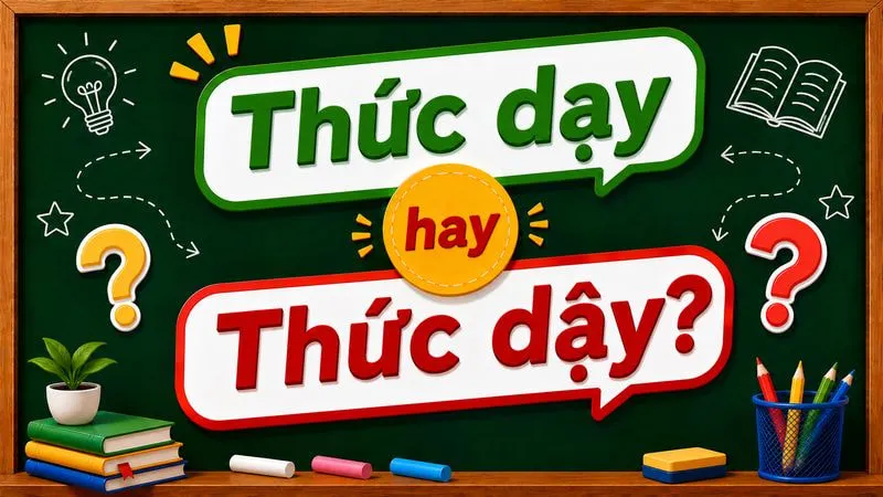 Cách viết đúng giữa thức dậy và thức dạy