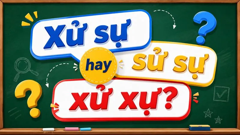 Xử sự, sử sự và xử xự đúng chính tả?