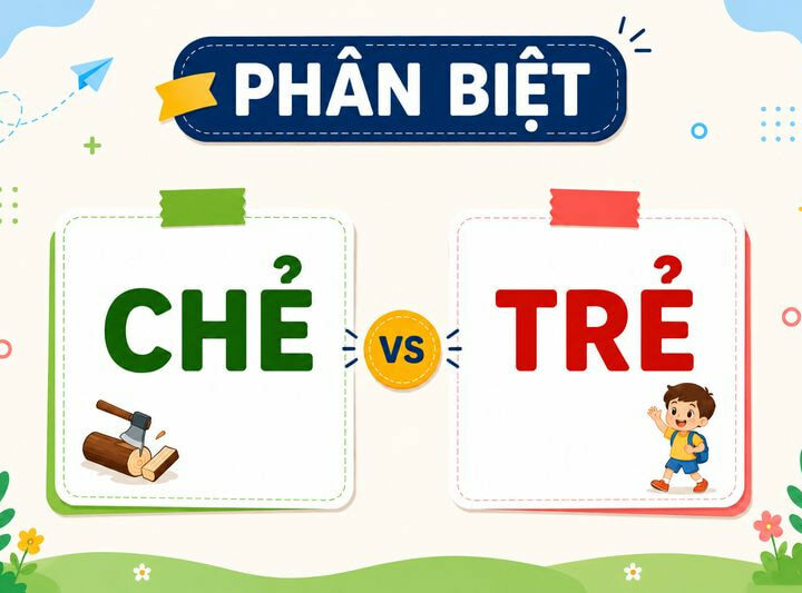 Phân biệt chẻ và trẻ – Nghĩa, cách dùng và ví dụ chuẩn chính tả