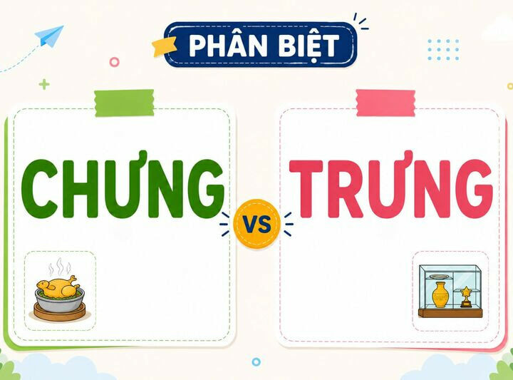 Phân biệt chưng và trưng – Nghĩa, cách dùng đúng chuẩn chính tả