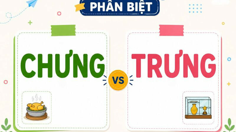Phân biệt chưng và trưng – Nghĩa, cách dùng đúng chuẩn chính tả