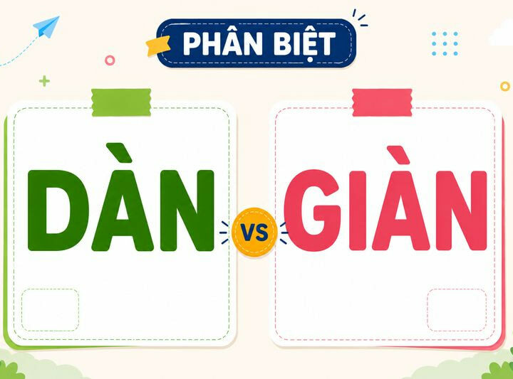 Phân biệt dàn và giàn – Nghĩa, cách dùng và ví dụ chuẩn chính tả