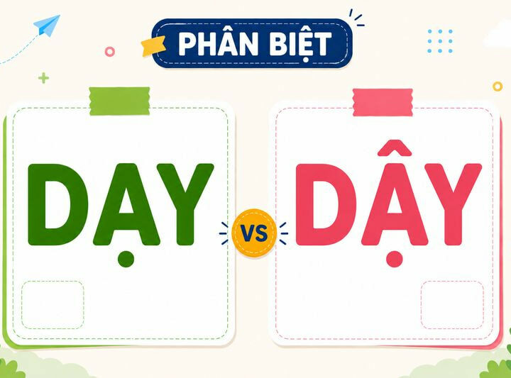 Phân biệt dạy và dậy – Nghĩa, cách dùng và ví dụ chuẩn chính tả