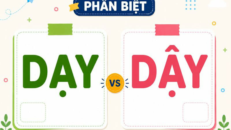 Phân biệt dạy và dậy – Nghĩa, cách dùng và ví dụ chuẩn chính tả