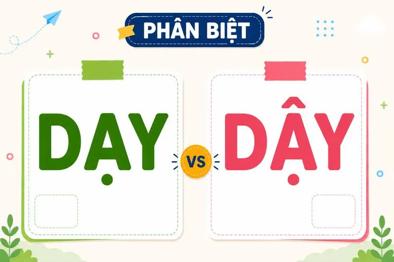 Phân biệt dạy và dậy