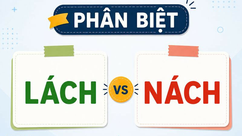 Phân biệt lách và nách – Nghĩa, cách dùng và ví dụ chuẩn chính tả