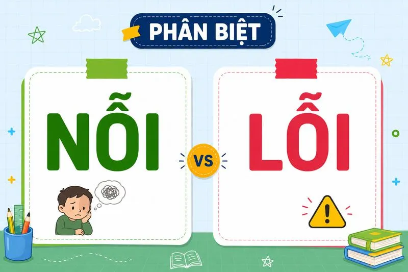Phân biệt nỗi và lỗi