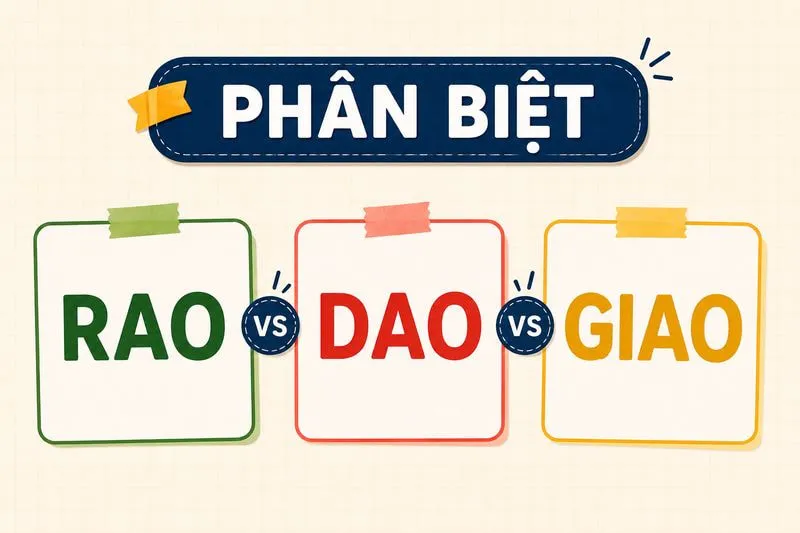 Phân biệt rao, dao và giao