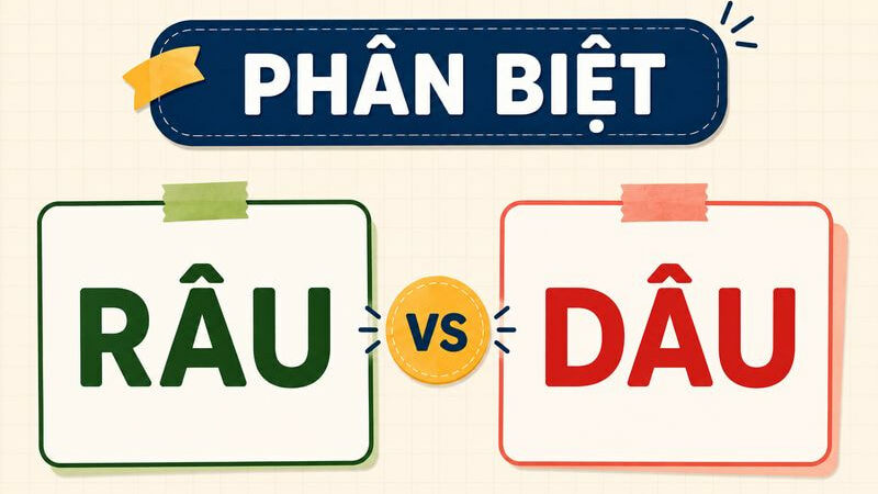 Phân biệt râu và dâu – Nghĩa, cách dùng và ví dụ chuẩn chính tả