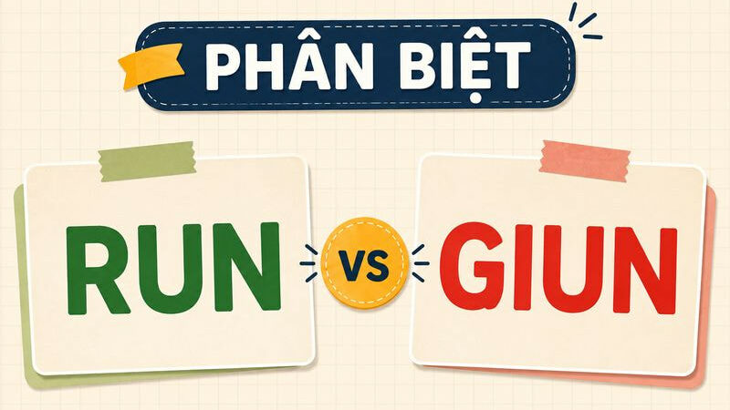 Phân biệt run và giun – Nghĩa, cách dùng và ví dụ chuẩn chính tả