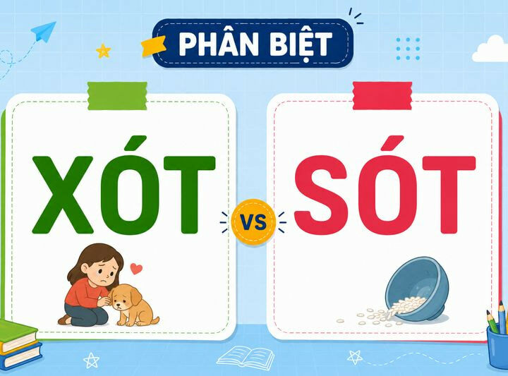 Phân biệt xót và sót – Nghĩa, cách dùng và ví dụ chuẩn chính tả