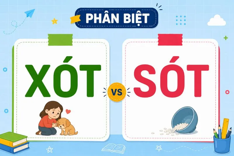 Phân biệt xót và sót