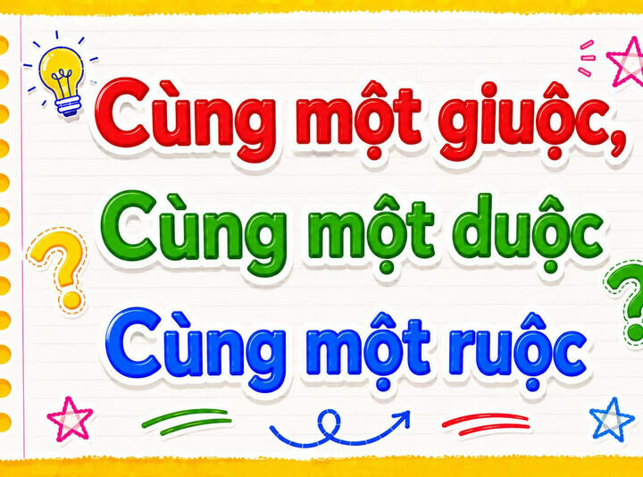 Cùng một giuộc, cùng một duộc hay cùng một ruộc? Cách viết đúng