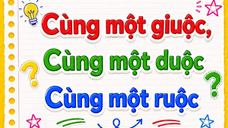 Cùng một giuộc, cùng một duộc hay cùng một ruộc? Cách viết đúng