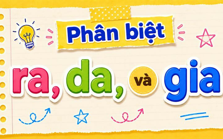 Phân biệt ra, da và gia – Phân biệt nghĩa và cách dùng chuẩn nhất