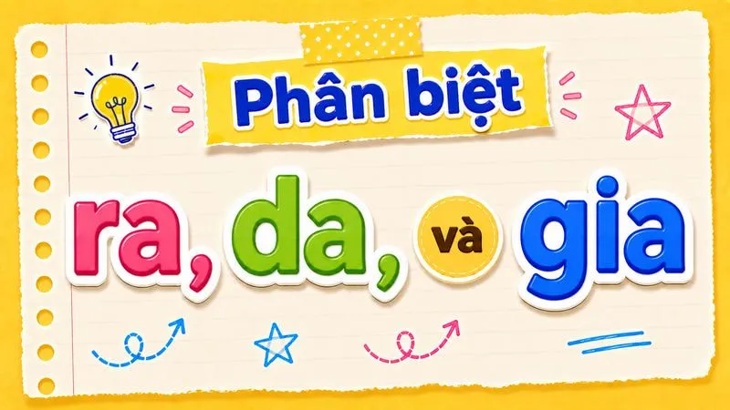 Phân biệt ra, da và gia – Phân biệt nghĩa và cách dùng chuẩn nhất