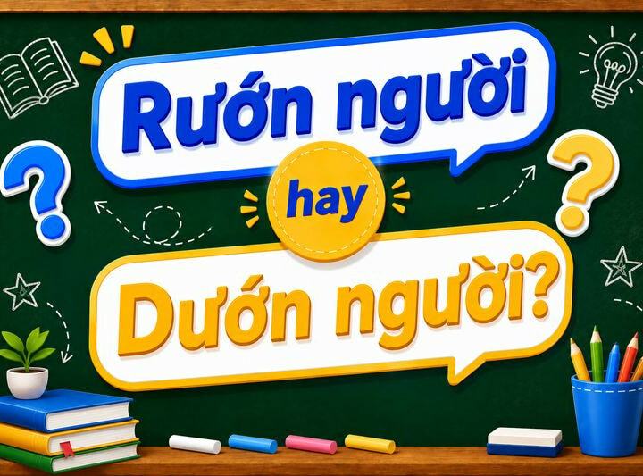 Rướn người hay dướn người? Cách viết đúng chính tả tiếng Việt