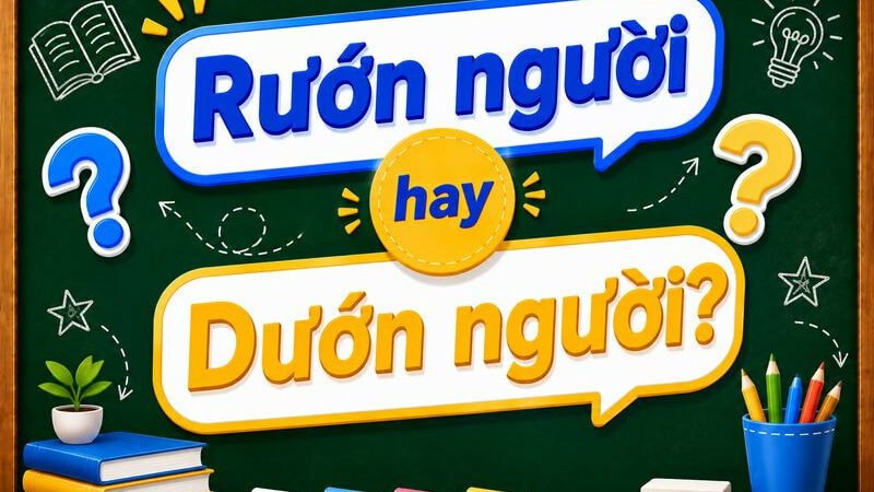 Rướn người hay dướn người? Cách viết đúng chính tả tiếng Việt