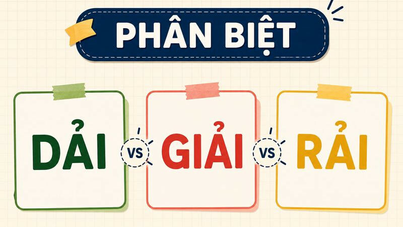 Phân biệt dải, giải và rải – Nghĩa, cách dùng đúng chuẩn chính tả