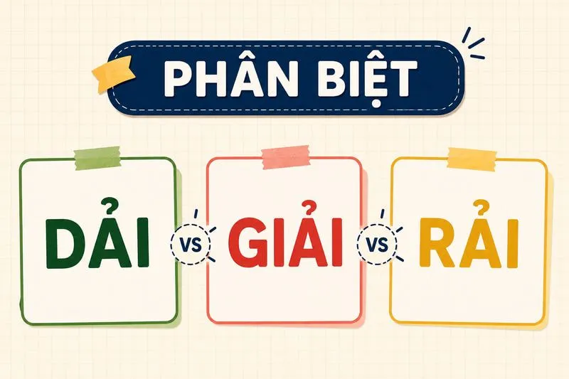 Phân biệt dải, giải và rải