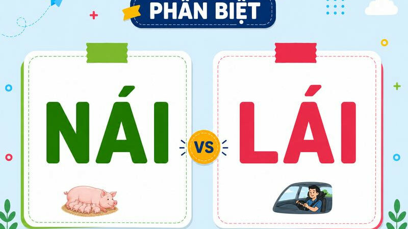 Phân biệt nái và lái – Nghĩa, cách dùng và ví dụ chuẩn chính tả
