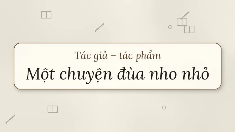 một chuyện đùa nho nhỏ sê-khốp