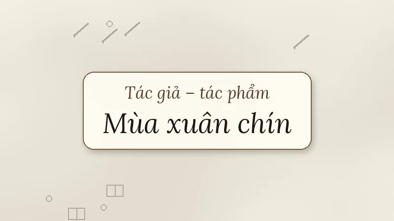 mùa xuân chín hàn mặc tử