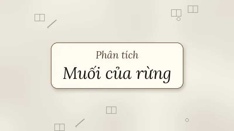 phân tích muối của rừng
