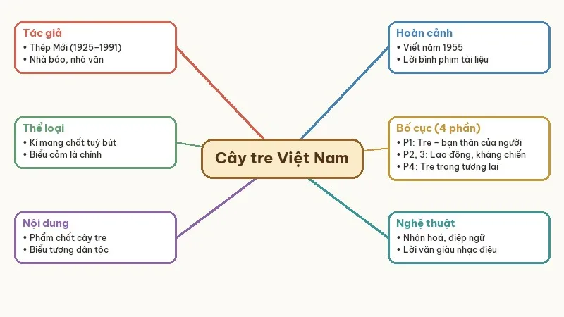 sơ đồ tư duy cây tre việt nam