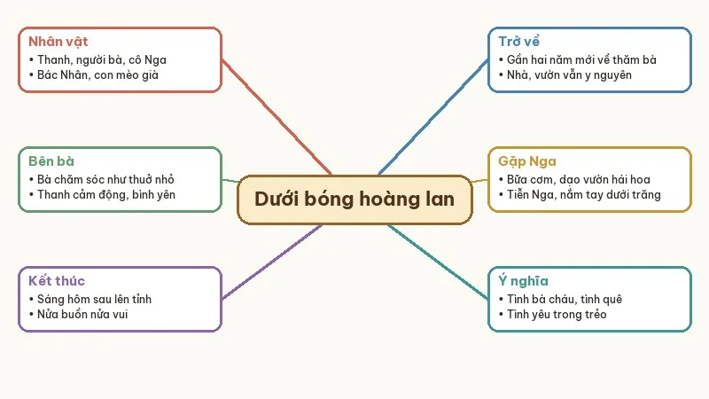 sơ đồ tư duy dưới bóng hoàng lan