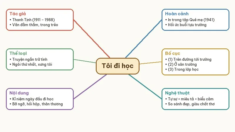 sơ đồ tư duy tôi đi học