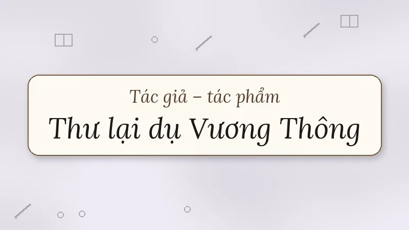 thư lại dụ vương thông nguyễn trãi
