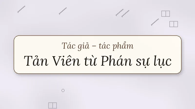 tản viên từ phán sự lục nguyễn dữ