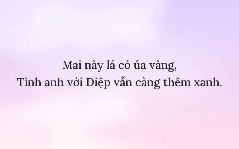 Thả thính người tên Diệp