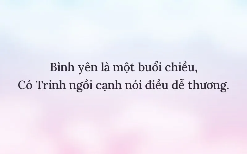 Thả thính người tên Trinh