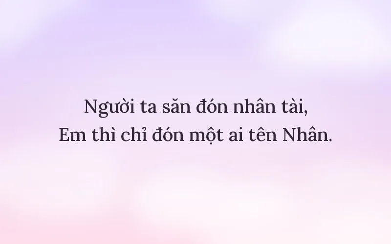 Thả thính tên Nhân con trai