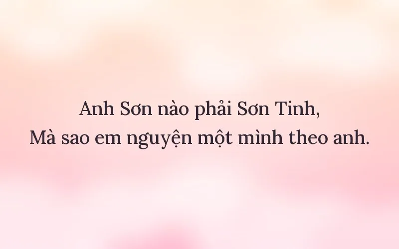 Thả thính tên Sơn