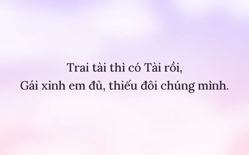Thả thính tên Tài