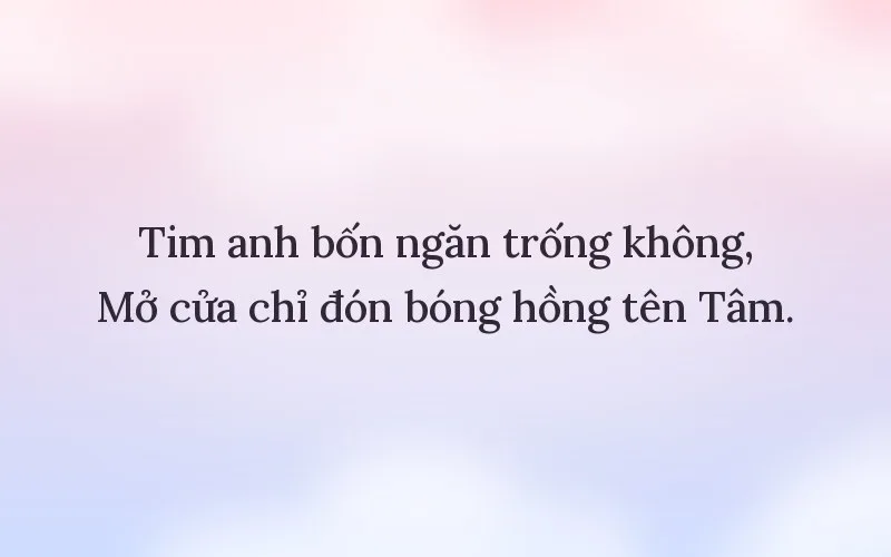 Thả thính tên Tâm