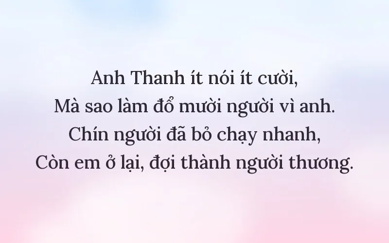 Thả thính tên Thanh con trai