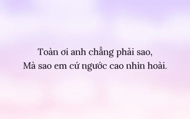Thả thính tên Toàn