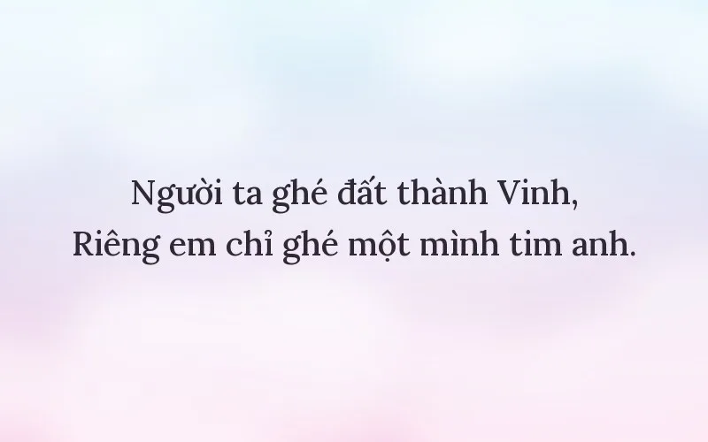 Thả thính tên Vinh