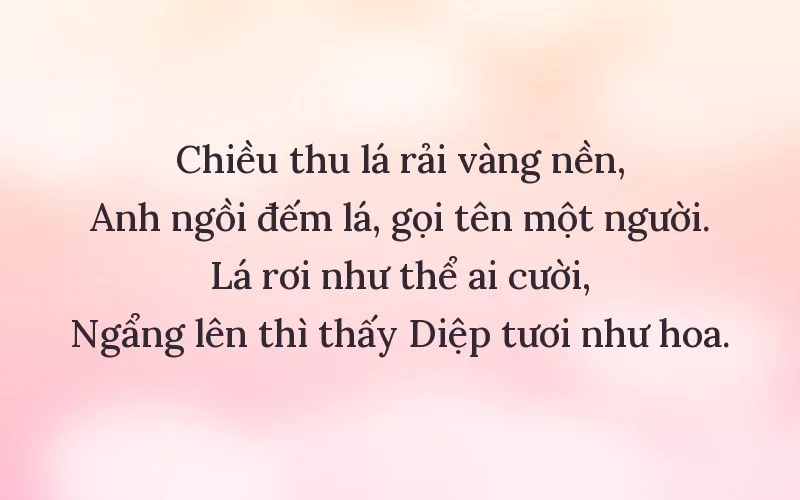 Thả thính theo tên Diệp