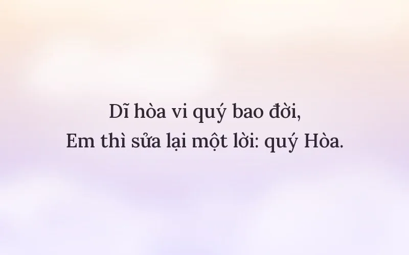 Thả thính theo tên Hòa