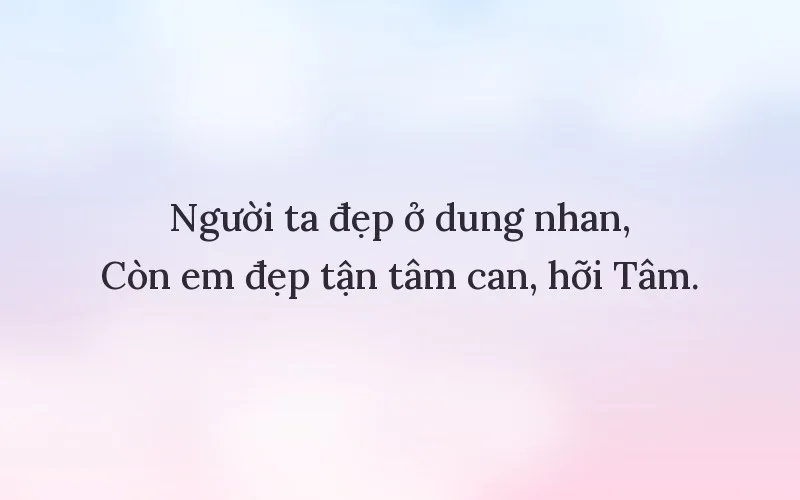 Thả thính theo tên Tâm