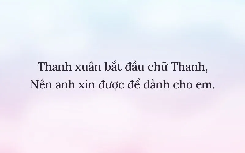 Thả thính theo tên Thanh
