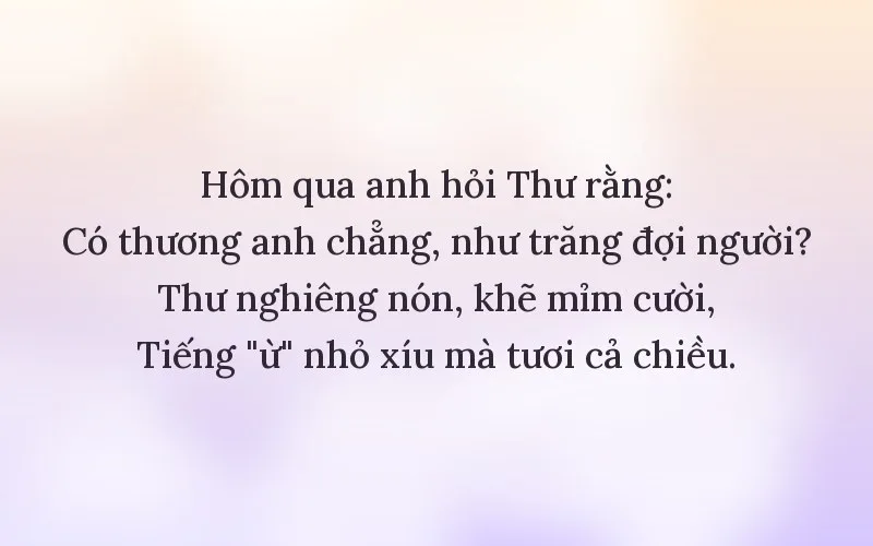 Thả thính theo tên Thư