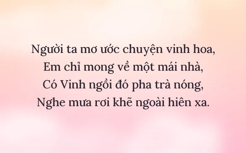 Thả thính theo tên Vinh