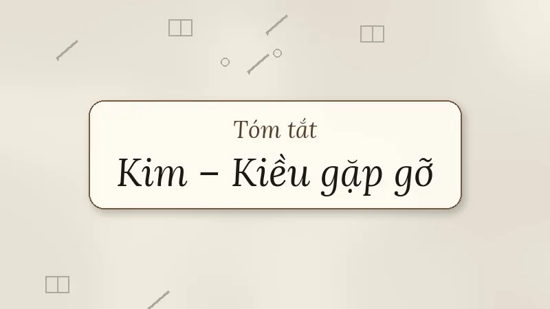 tóm tắt kim kiều gặp gỡ