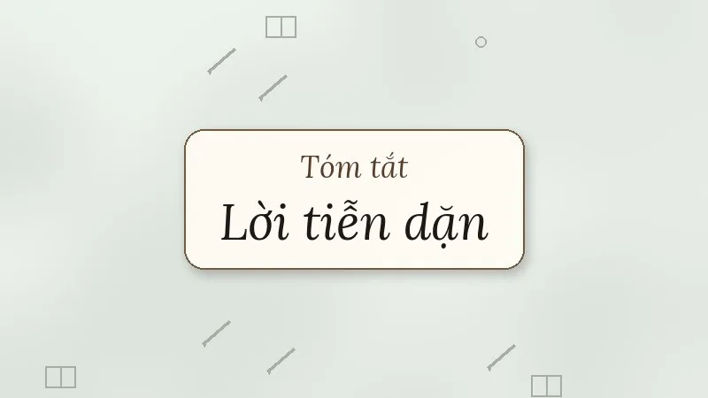 tóm tắt lời tiễn dặn